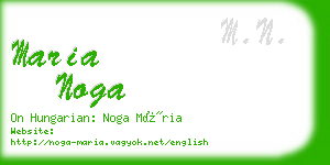 maria noga business card